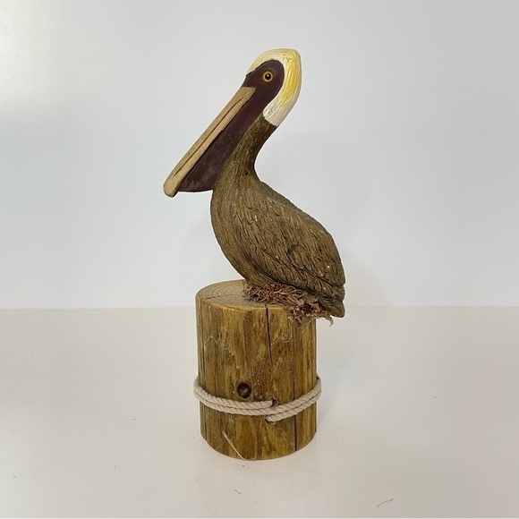 Wooden Sculptured Pelican Beach House Decor - Picture 9 of 11